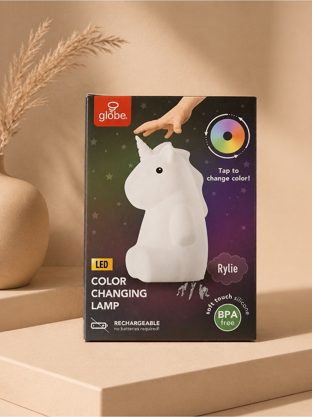 LED Unicorn Color Changing Lamp Soft Touch Silicone Night Light Kids Room Decor